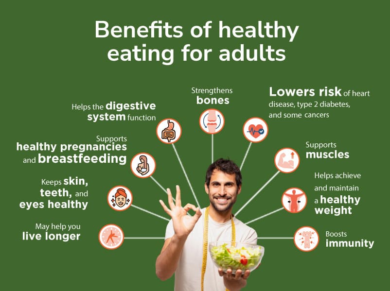 Benefits of healthy eatings for adults